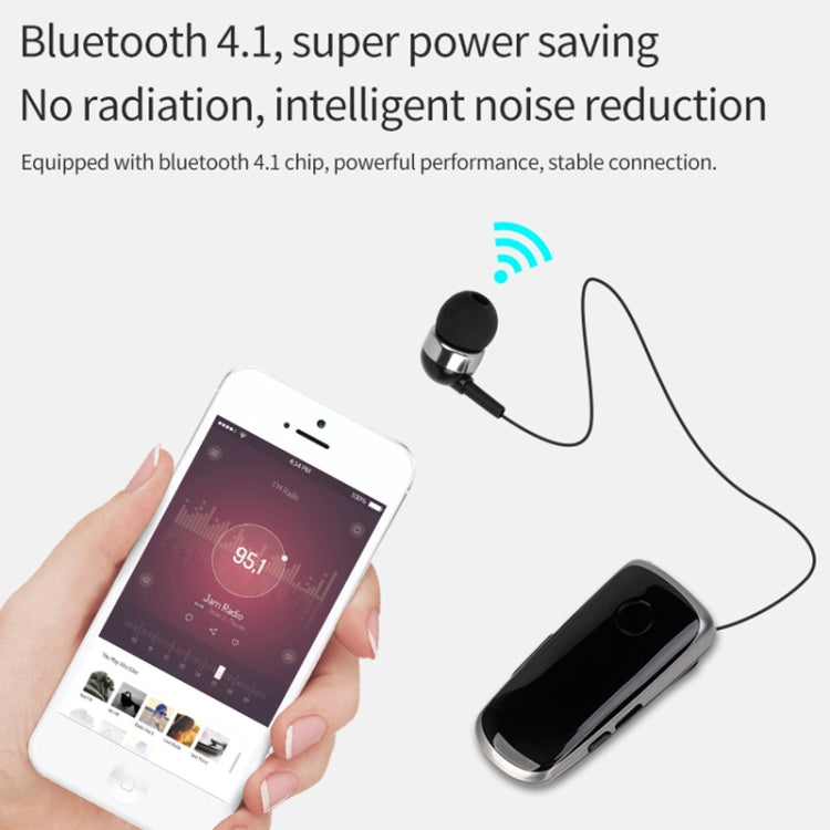 K39 Wireless Bluetooth Headset CSR DSP chip In-Ear Vibrating Alert Wear Clip Hands Free Earphone, BLACK, WHITE, BLUE, ROSE RED