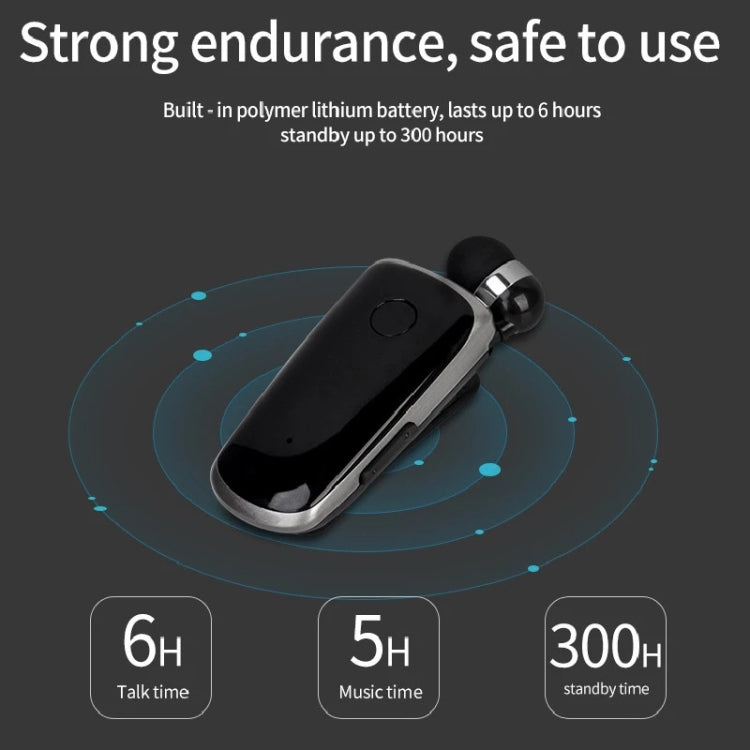 K39 Wireless Bluetooth Headset CSR DSP chip In-Ear Vibrating Alert Wear Clip Hands Free Earphone, BLACK, WHITE, BLUE, ROSE RED