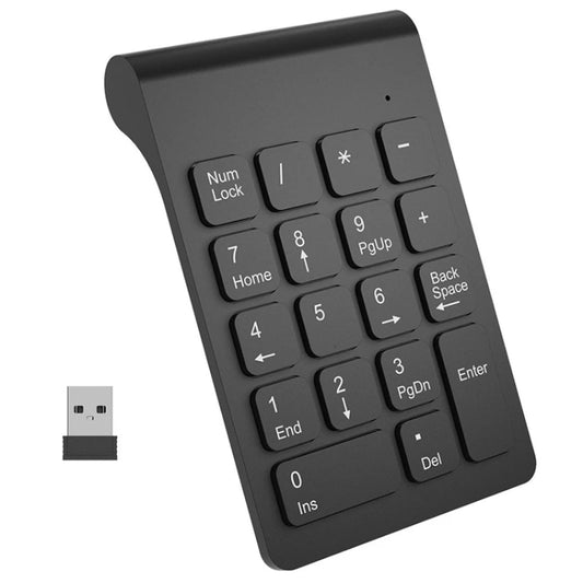 18 Keys 2.4GHz Mini USB Numeric Keypad, Wireless Black