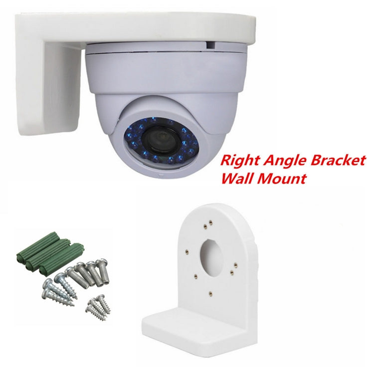 L-Type 3.5 inch Plastic Right Angle Bracket Wall Mount for CCTV Dome IP Security Camera