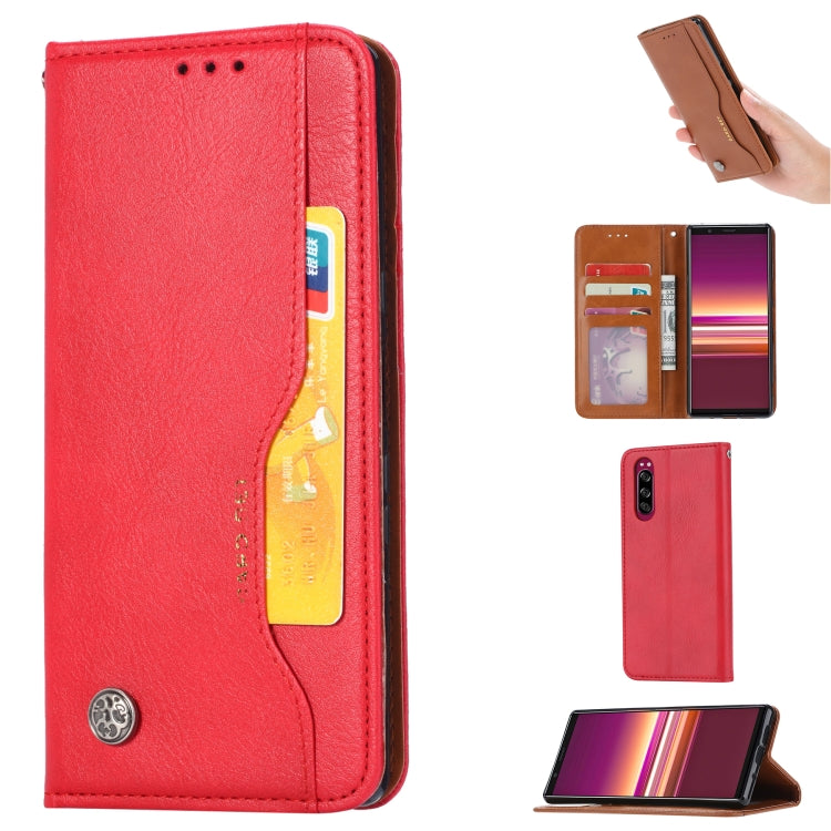 For Sony Xperia 5 Knead Skin Texture Horizontal Flip Leather Case with Photo Frame & Holder & Card Slots & Wallet, For Sony Xperia 5