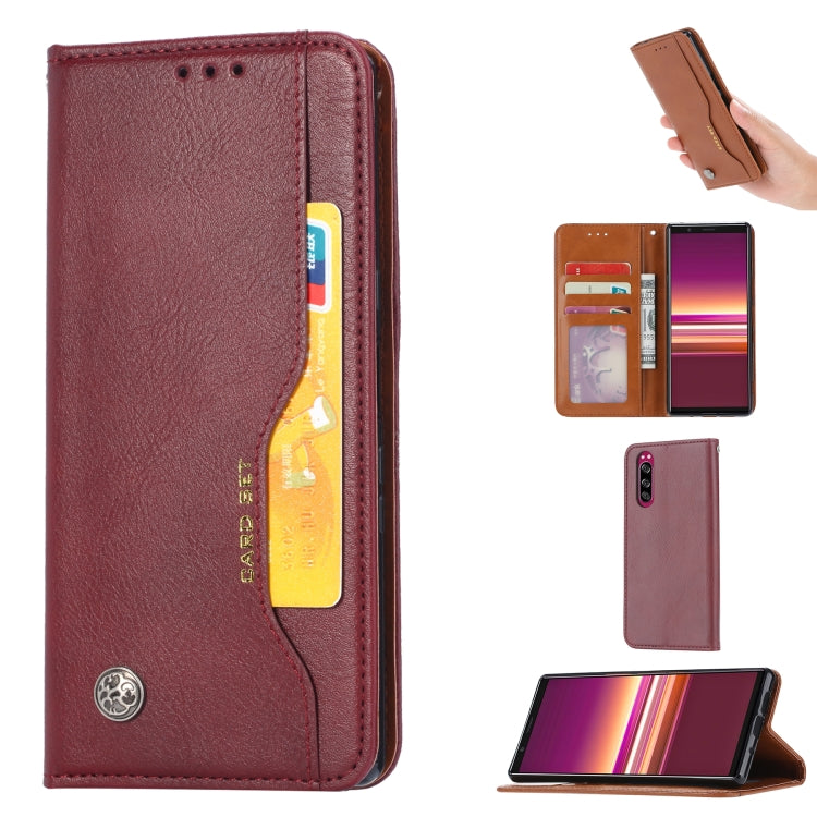 For Sony Xperia 5 Knead Skin Texture Horizontal Flip Leather Case with Photo Frame & Holder & Card Slots & Wallet, For Sony Xperia 5