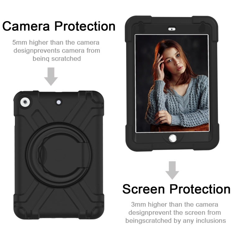 EVA + PC Flat Protective Shell with 360 ° Rotating Bracket, For iPad 10.2