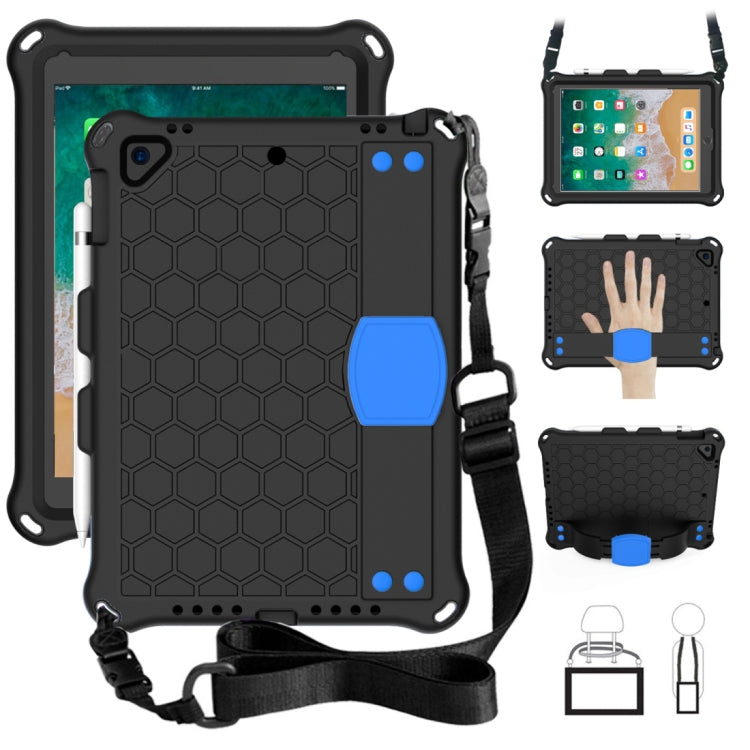 Honeycomb Design EVA + PC Four Corner Anti Falling Flat Protective Shell With Straps, For iPad 9.7 2017/2018