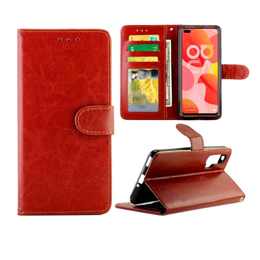 Crazy Horse Texture Leather Horizontal Flip Protective Case with Holder & Card Slots & Wallet & Photo Frame, For Huawei Nova 6