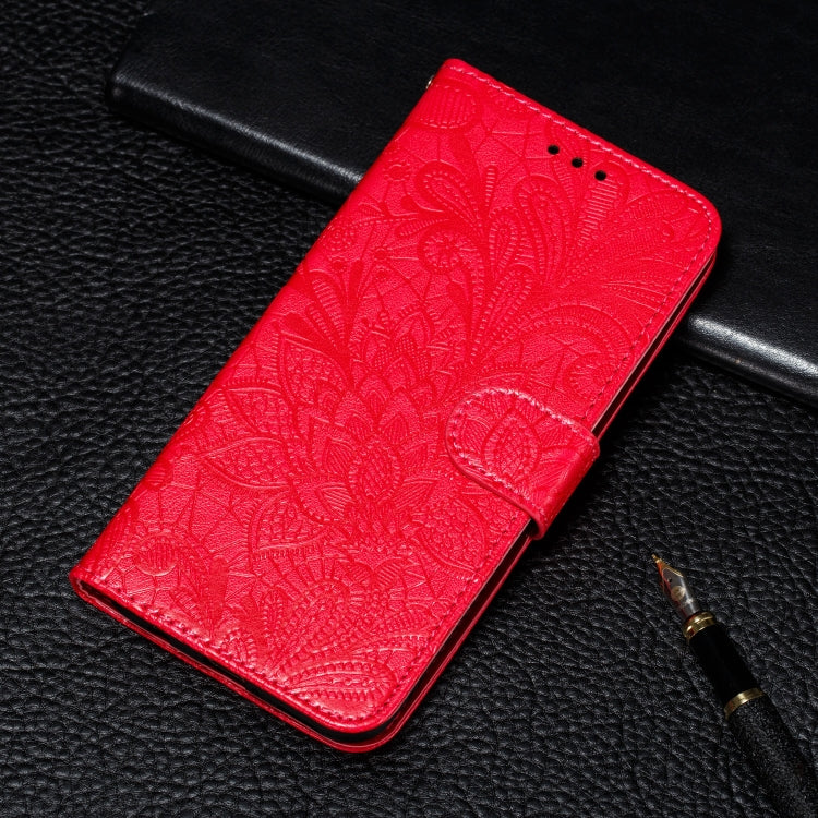 Lace Flower Embossing Pattern Horizontal Flip Leather Case with Holder & Card Slots & Wallet & Photo Frame & Lanyard, For Galaxy A21, For Moto One Hyper, For Moto G8 Power, For LG K40S, For LG K50S