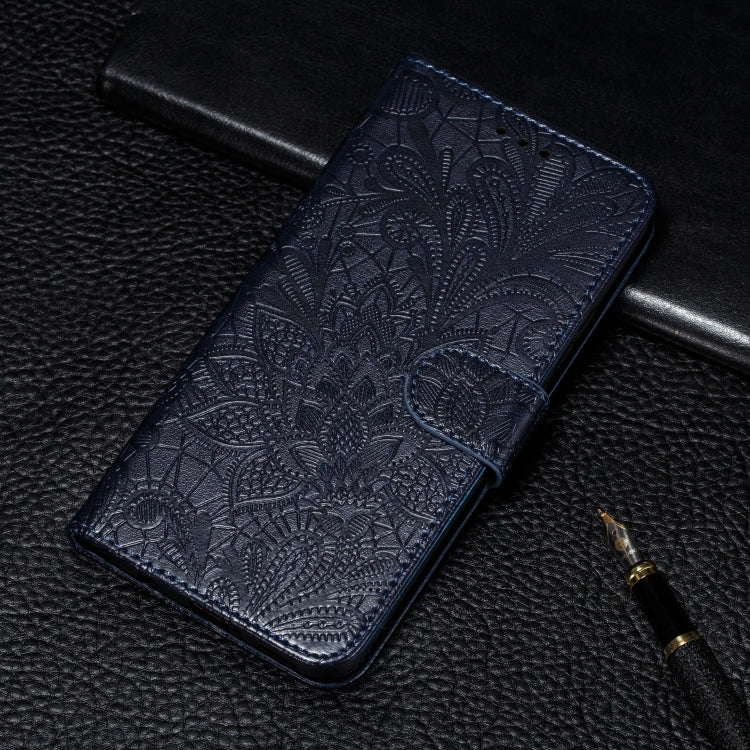 Lace Flower Embossing Pattern Horizontal Flip Leather Case with Holder & Card Slots & Wallet & Photo Frame & Lanyard, For Galaxy A21, For Moto One Hyper, For Moto G8 Power, For LG K40S, For LG K50S