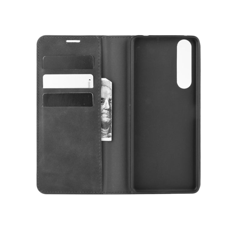 For Sony Xperia 1 II Retro-skin Business Magnetic Suction Leather Case with Holder & Card Slots & Wallet, For Sony Xperia 1 II