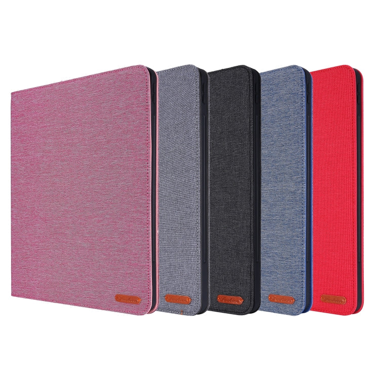 Horizontal Flip TPU + Fabric PU Leather Protective Case with Name Card Clip, For iPad Pro 12.9(2020)