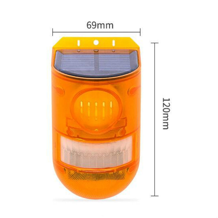 129dB Solar Alarm Light Human Body Induction Remote Control Alarm Farm Anti-theft Drive Object Sound and Light Alarm Light, N911E English, N911C English