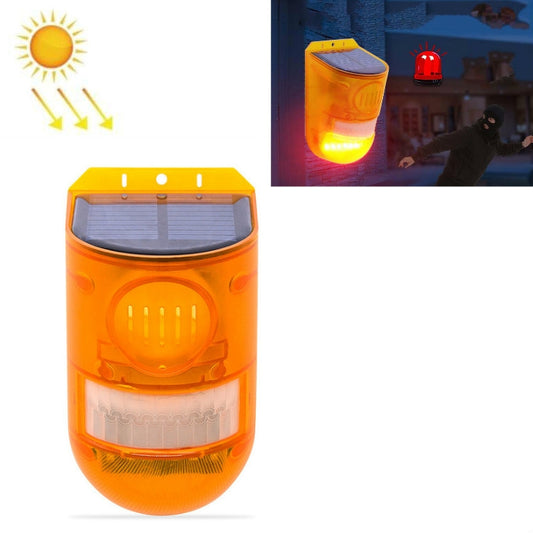 129dB Solar Alarm Light Human Body Induction Remote Control Alarm Farm Anti-theft Drive Object Sound and Light Alarm Light, N911E English, N911C English