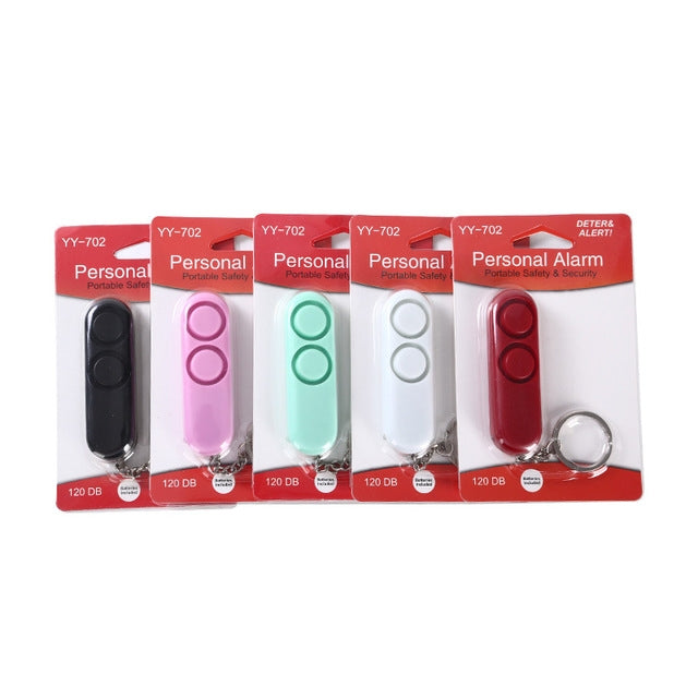 5 PCS 120dB Loud Volume Women Anti-Wolf Alarm Keychain, Random Color Delivery