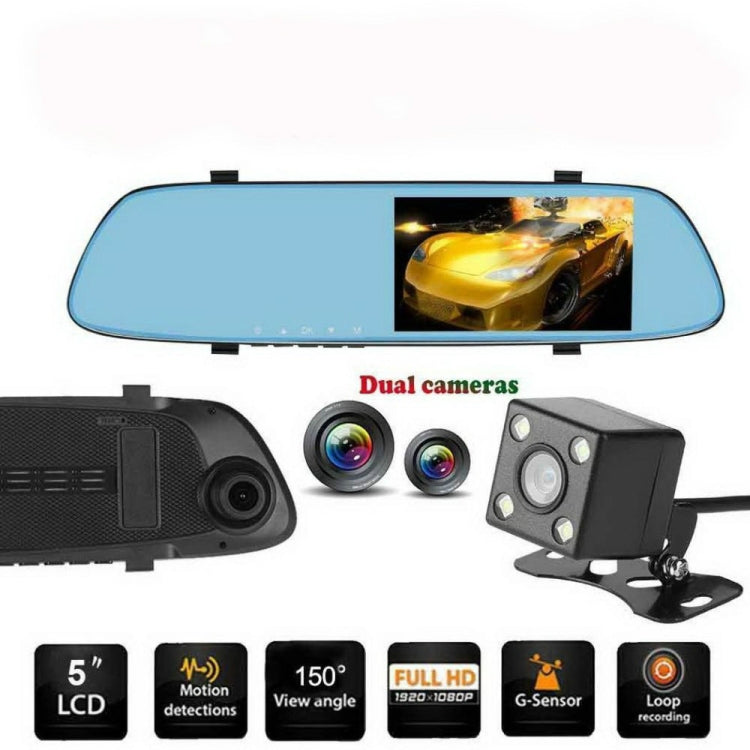 Anytek T22 Car Camera 5 inch IPS Touch-Screen Dual Lens FHD 1080P Car DVR Camera, T22