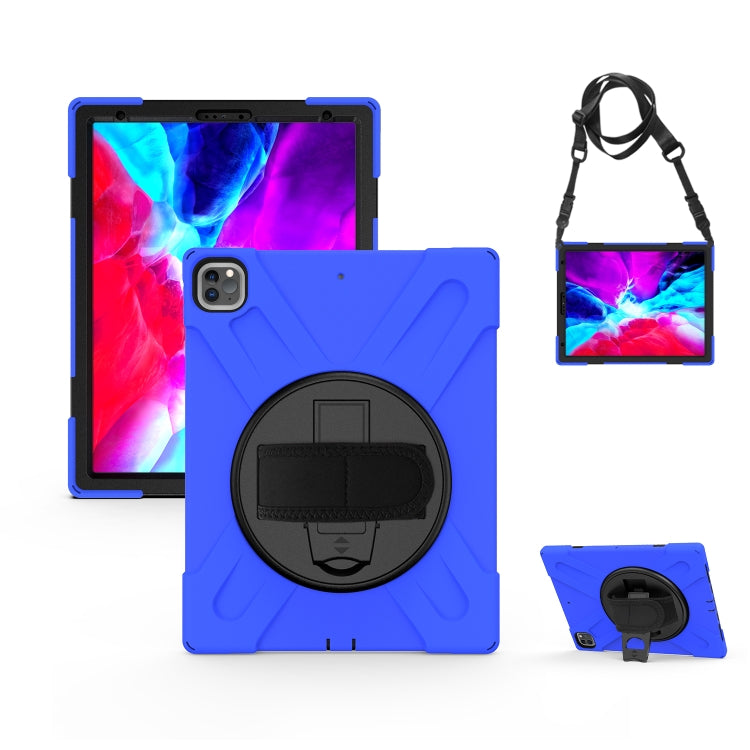 360 Degree Rotation Silicone Protective Cover with Holder and Hand Strap and Long Strap, for iPad mini 4, for iPad Pro Air 3 10.5 （2019）, for iPad Pro 11 (2018), for iPad Pro 12.9 (2018), for iPad mini 5 (2019)