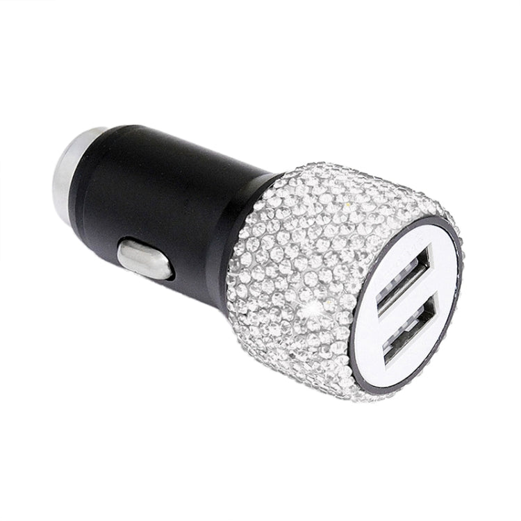 Diamond Car Dual USB Fast Charge Mobile Phone Safety Hammer Charger, Fast