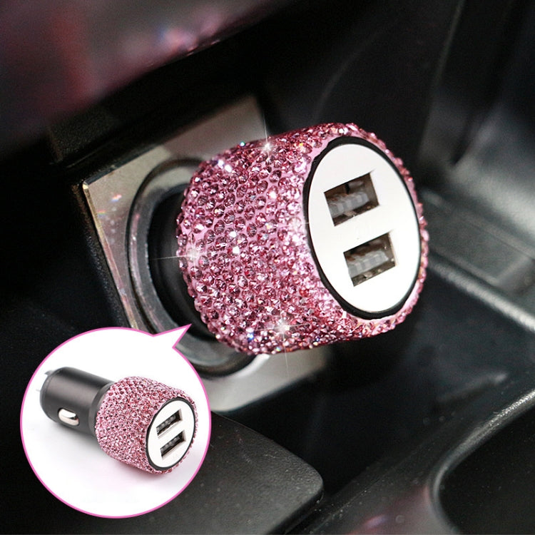 Diamond Car Dual USB Fast Charge Mobile Phone Safety Hammer Charger, Fast