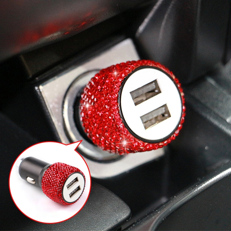 Diamond Car Dual USB Fast Charge Mobile Phone Safety Hammer Charger, Fast