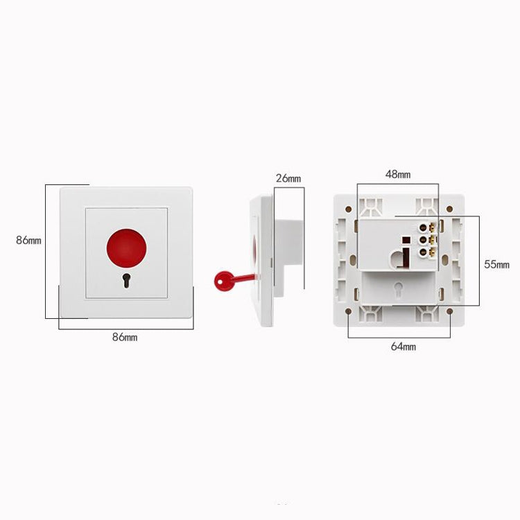 5 PCS PA86 Key Reset Manual Help Alarm Emergency Call Button