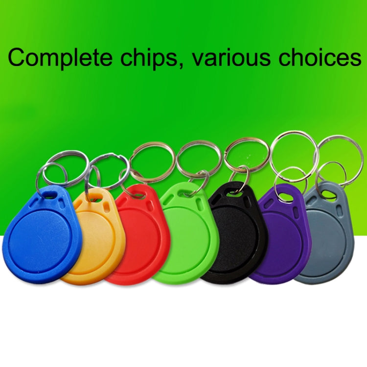 10PCS IC Access Control Card Entree Control M1 Compatibel Fudan Rfid 13.56Mhz Keyfob Sleutelhanger Tag Sleutelhanger, Gray, Purple, Red, Yellow, Blue, Green, Black, Orange