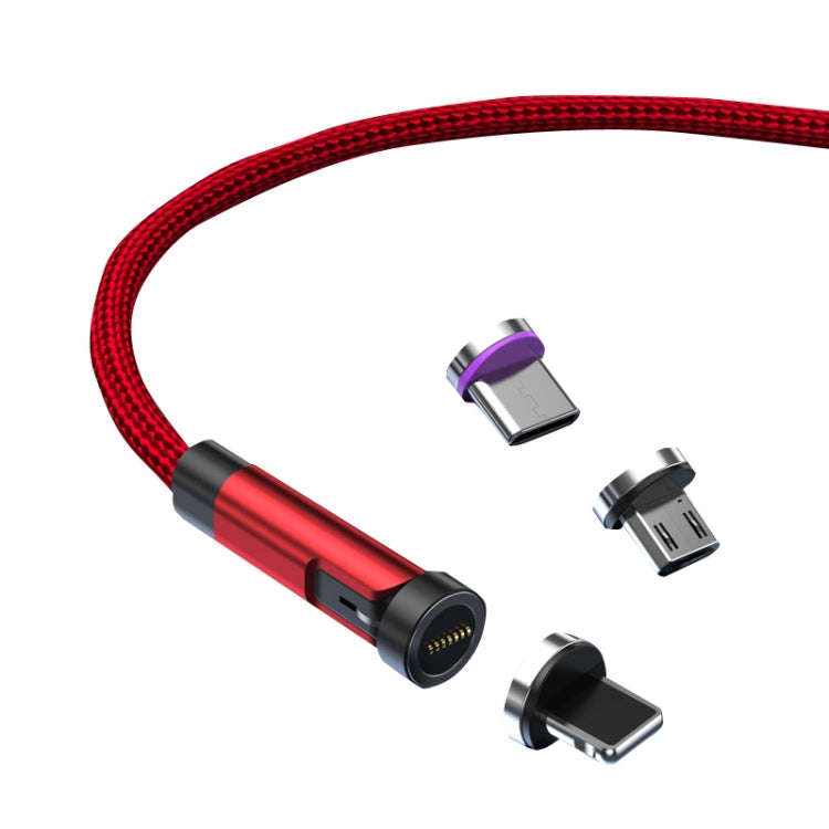 CC57 540 Degrees Rotary Magnetic Fast Charging Data Cable, 1m + 8 Pin + Type-C/USB-C + Micro USB + Red, 1m + Type-C/USB-C + Micro USB + Black, 2m + Type-C/USB-C + Micro USB + Red, 2m + Type-C/USB-C + Micro USB + Black