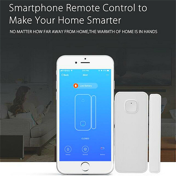 Wireless WiFi Alarm Door and Window Sensor Detection Smart Home Security Door Magnetic Switch System