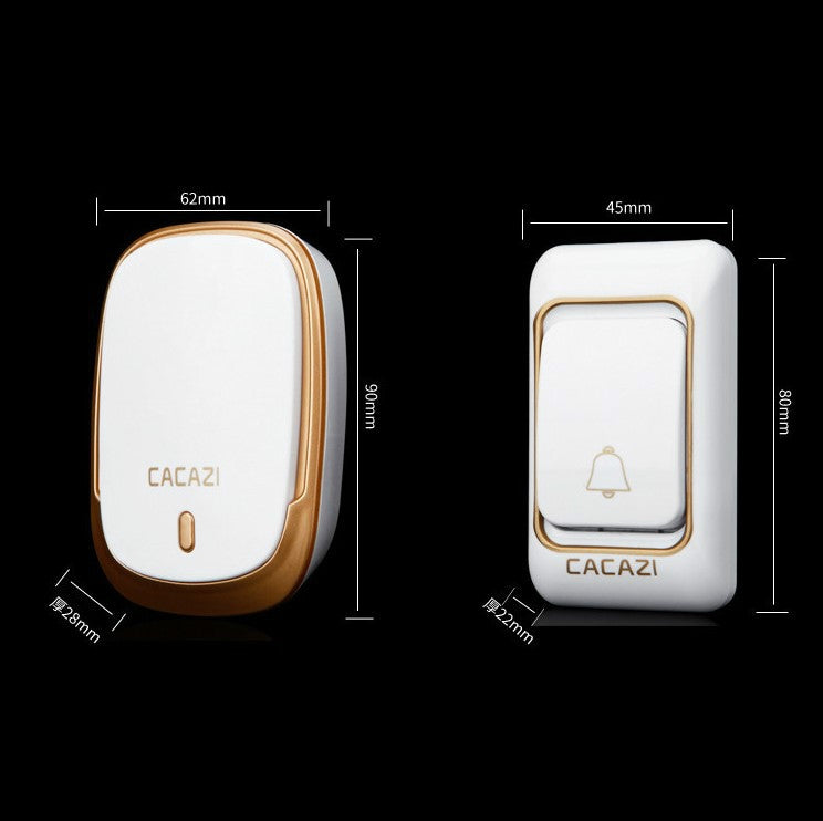 CACAZI K01 Pager Wireless Smart Music Waterproof Doorbell, Random Color Delivery, US / EU / UK Plug