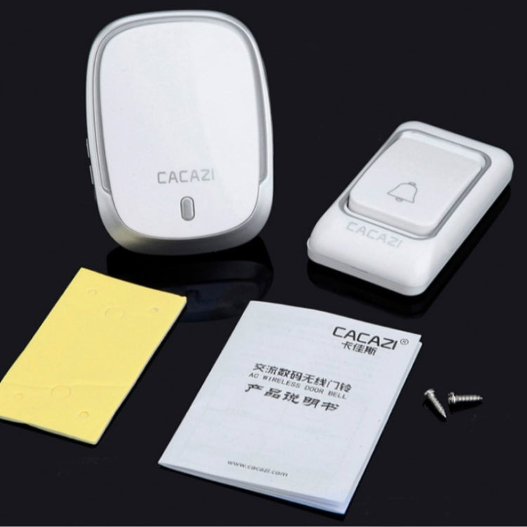 CACAZI K01 Pager Wireless Smart Music Waterproof Doorbell, Random Color Delivery, US / EU / UK Plug