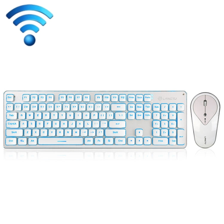 LANGTU LT600 Silent Office Punk Keycap Wireless Keyboard Mouse Set, LT600 Pink, LT600 Black, LT600 Silver