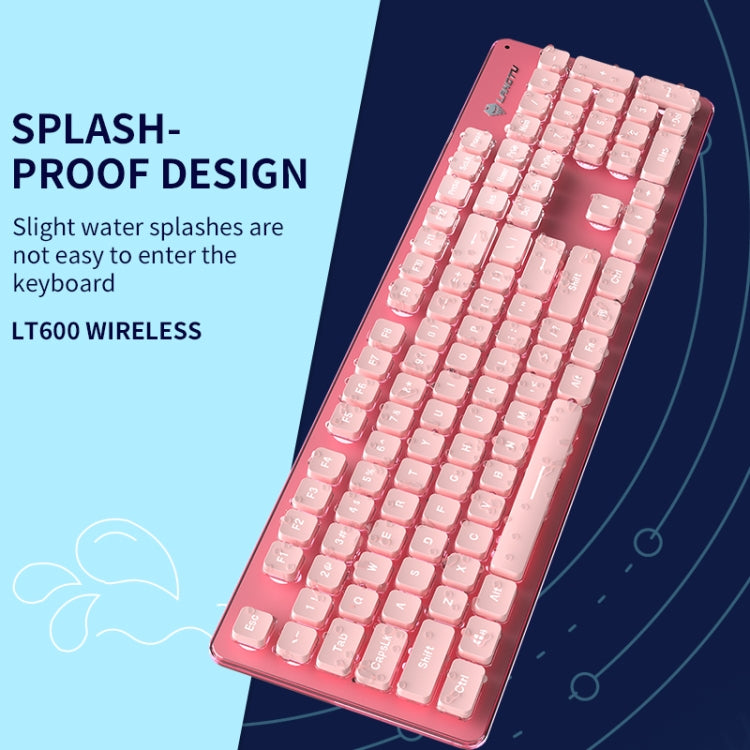 LANGTU LT600 Silent Office Punk Keycap Wireless Keyboard Mouse Set, LT600 Pink, LT600 Black, LT600 Silver