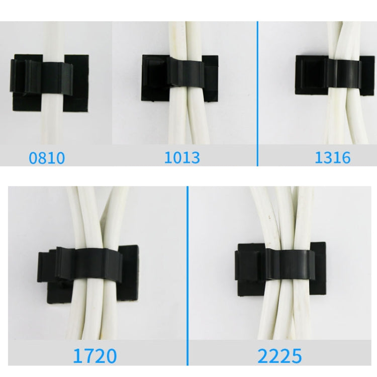 100 PCS Adjustable Self-Adhesive Wire Fixing Cable Organizer, Y-0810, Y-1013, Y-1316, Y-1720, Y-2225