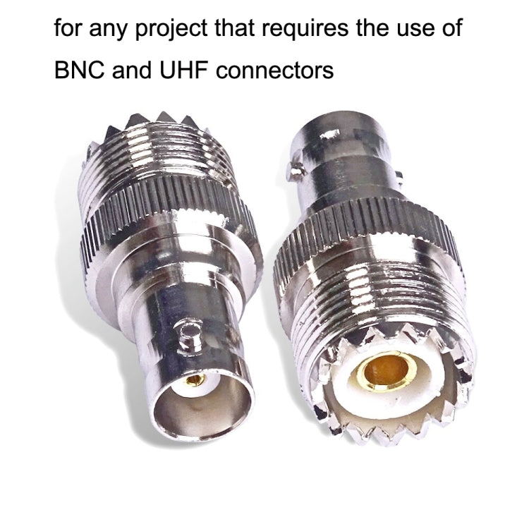 BNC Female Jack To UHF PL-259 Female Straight Type RF Coax Adapter Connector, BNC Female To UHF Female