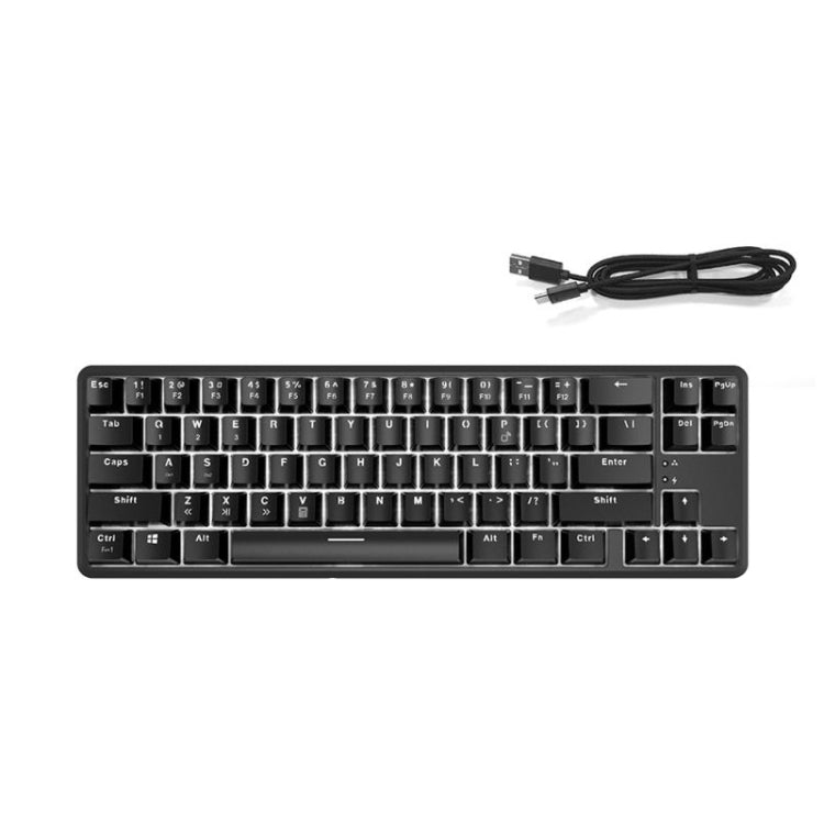 Ajazz K680T Mini USB Wired Dual-mode Charging 68-keys Laptop Bluetooth Mechanical Keyboard, Cable Length: 1.6m, Green Shaft, Black Shaft, Tea Shaft, Red Shaft