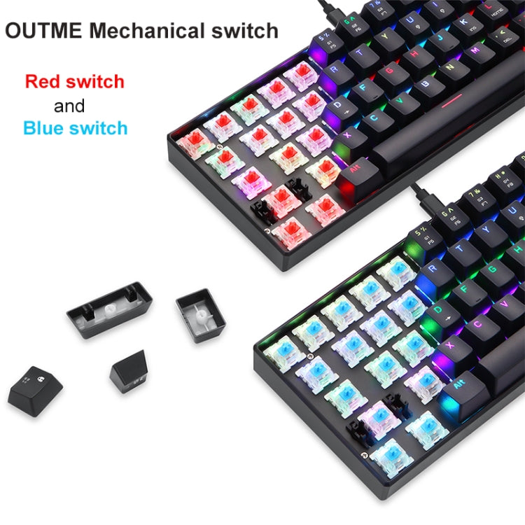 MOTOSPEED CK61 61 Keys  Wired Mechanical Keyboard RGB Backlight with 14 Lighting Effects, Cable Length: 1.5m, BOX Shaft, Green Shaft, Red Shaft