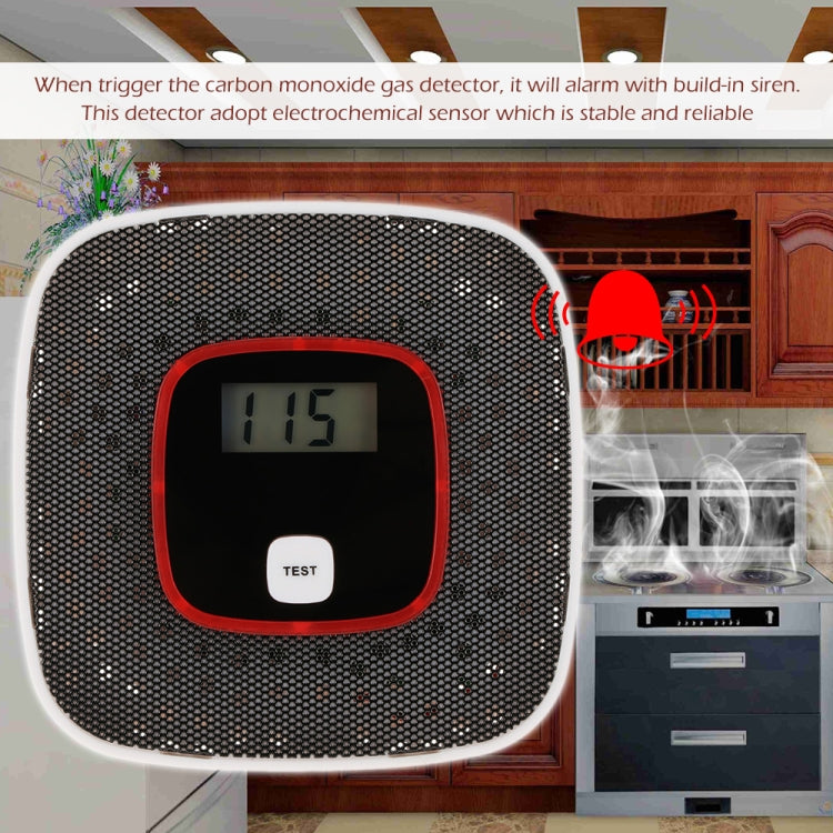 Carbon Monoxide Detector Gas Alarm Sensor Poisoning Gas Tester Human Voice Warning Detector with LCD Display