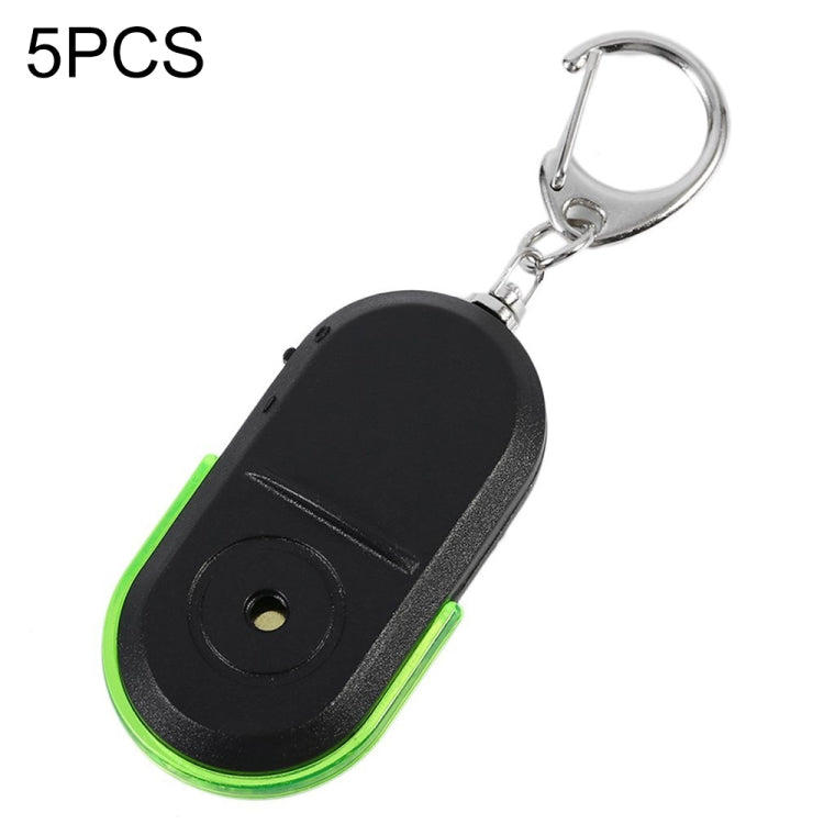 5 PCS Portable Anti-Lost Alarm Key Finder Wireless Whistle Sound LED Light Locator Finder