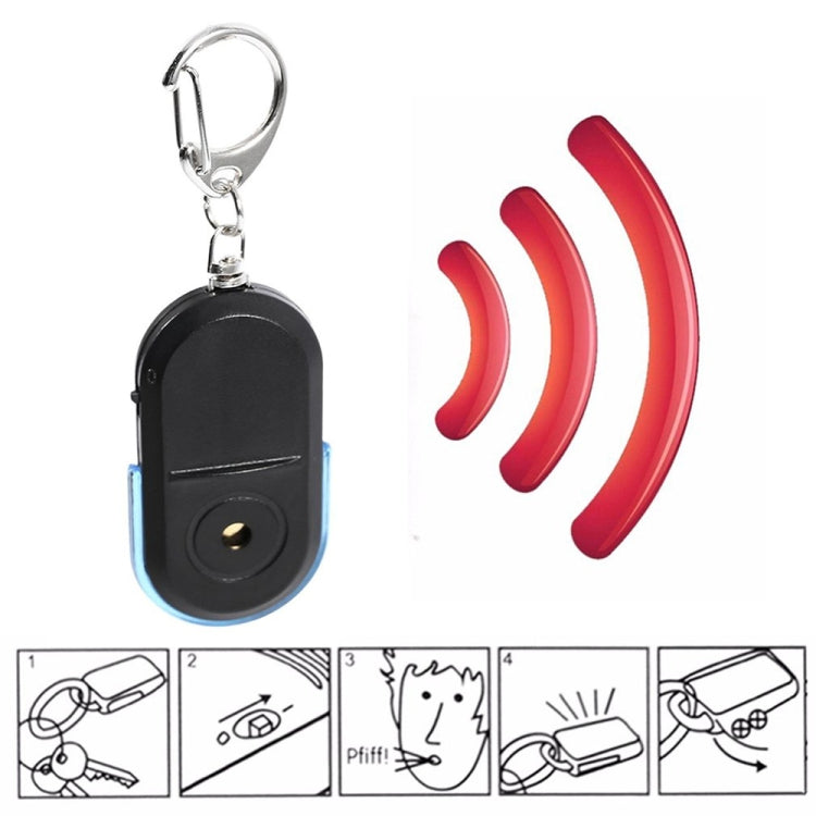 5 PCS Portable Anti-Lost Alarm Key Finder Wireless Whistle Sound LED Light Locator Finder