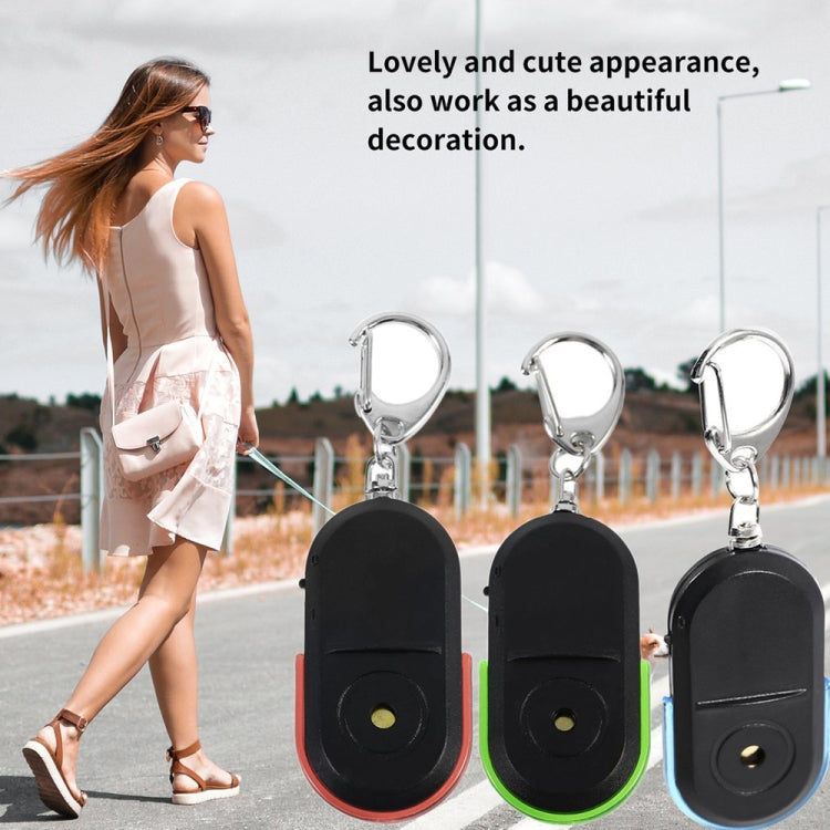 5 PCS Portable Anti-Lost Alarm Key Finder Wireless Whistle Sound LED Light Locator Finder