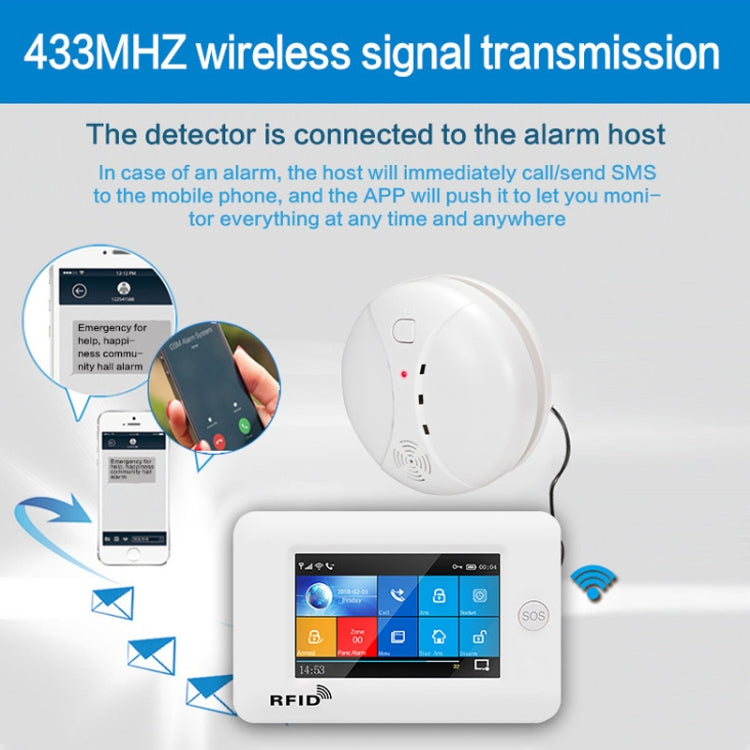 Wireless Fire Sensor Protection Smoke Detector Home Security Alarm Systems