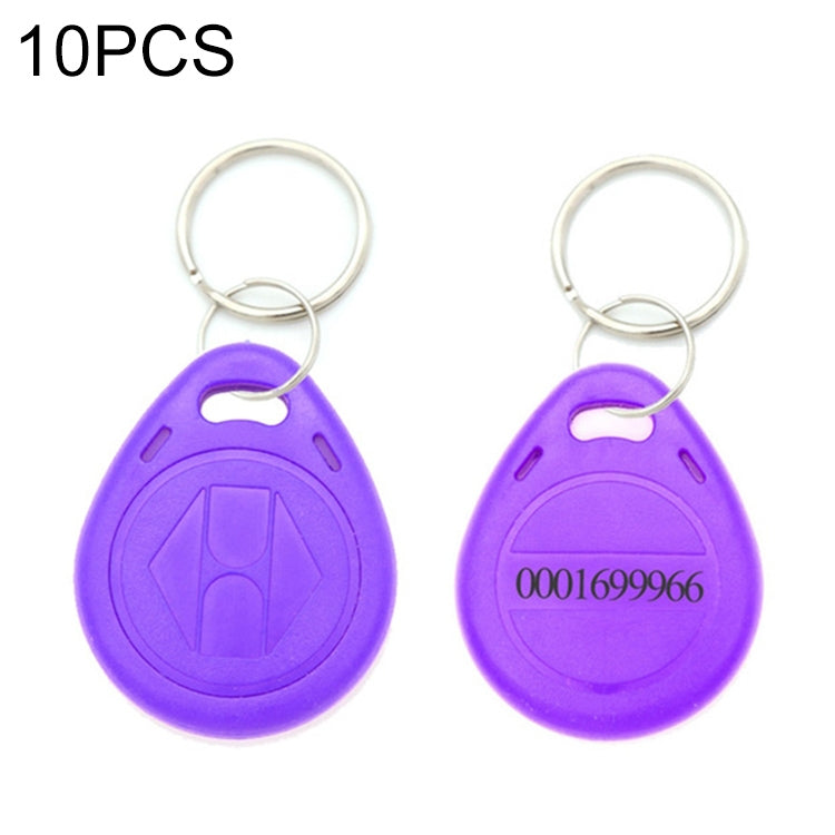 10 PCS 125KHz TK/EM4100 Proximity ID Card Chip Keychain Key Ring