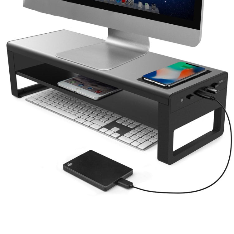 Vaydeer Metal Display Increase Rack Multifunctional Usb Wireless Laptop Screen Stand, High Configuration, Top Configuration, Wireless Charging, Wireless Charging Double Layer, Fast Charge Double Layer