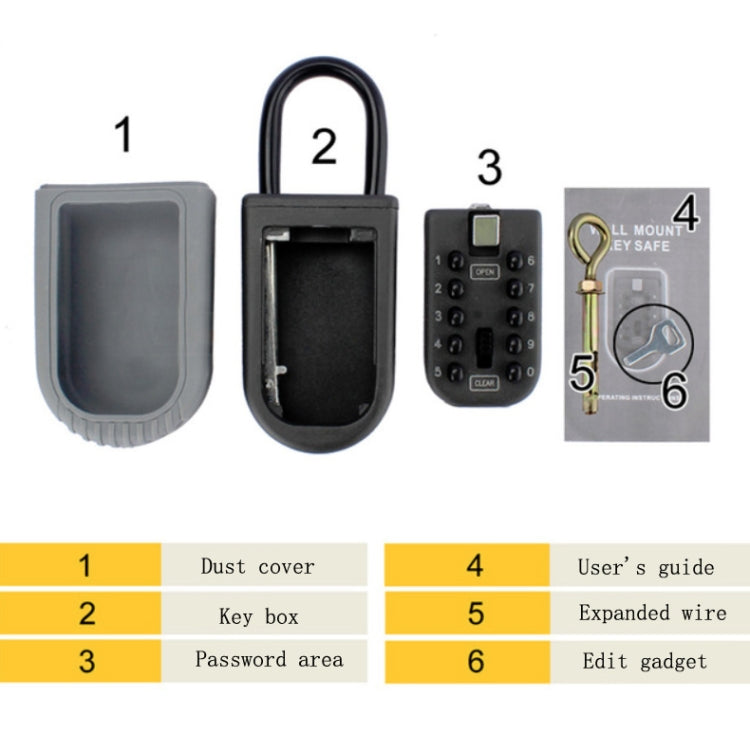 KS005 Outdoor Free Installation Password Lock Key Password Bey Box Wall-Mounted