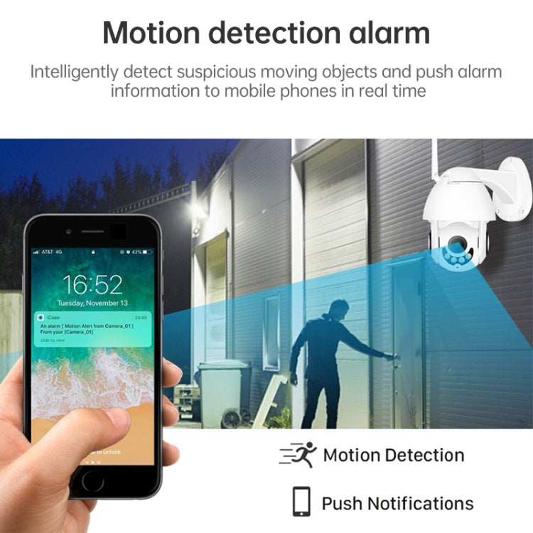 PTZ Control 355 Degree Rotation Infrared WiFi Smart Dome Camera, Two-Way Voice Intercom Monitor, OU-A1IN