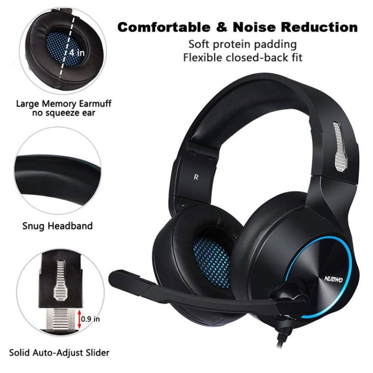 NUBWO N11 Gaming Subwoofer Headphone with Mic, Single 3.5mm, Single USB