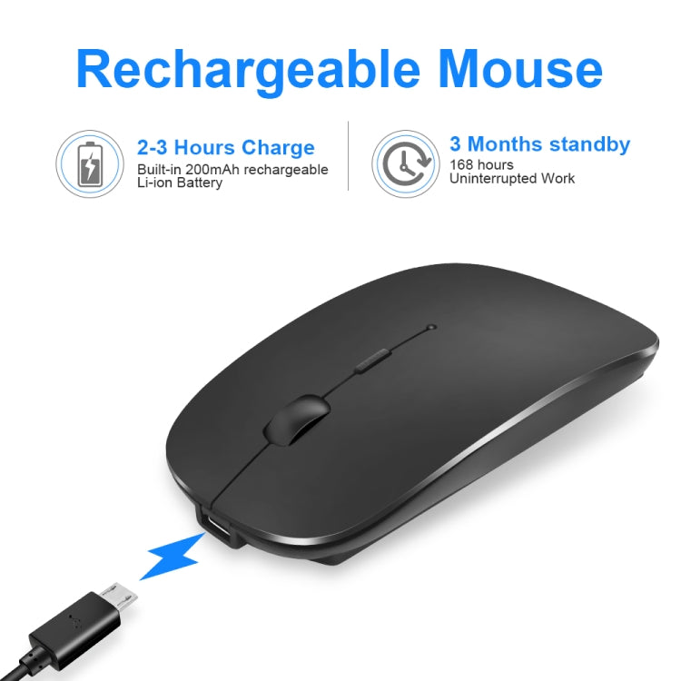 iMICE  E-1300 4 Keys 1600DPI Luminous Wireless Silent Desktop Notebook Mini Mouse, Charging Luminous Edition, Dual-modes Luminous Edition, Charging Edition