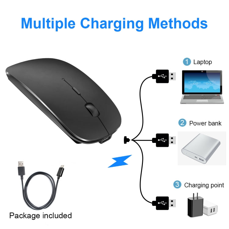 iMICE  E-1300 4 Keys 1600DPI Luminous Wireless Silent Desktop Notebook Mini Mouse, Charging Luminous Edition, Dual-modes Luminous Edition, Charging Edition