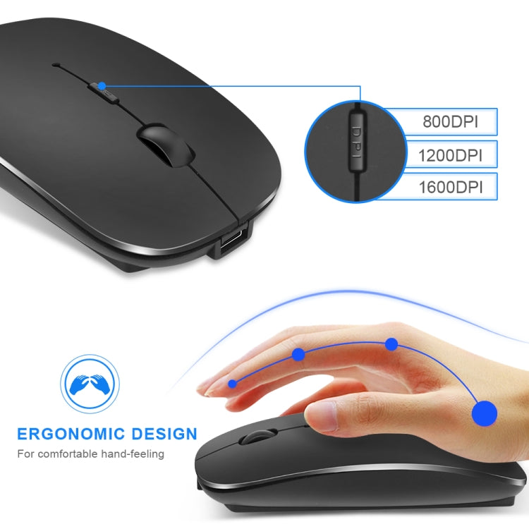 iMICE  E-1300 4 Keys 1600DPI Luminous Wireless Silent Desktop Notebook Mini Mouse, Charging Luminous Edition, Dual-modes Luminous Edition, Charging Edition