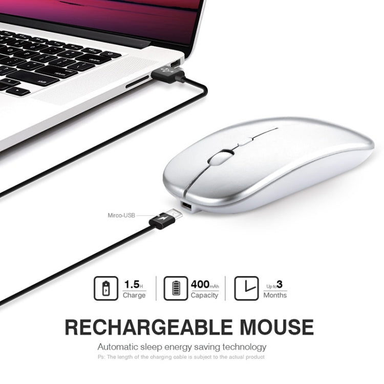 Inphic PM1 Office Mute Wireless Laptop Mouse, Matte, Battery Display, Bluetooth