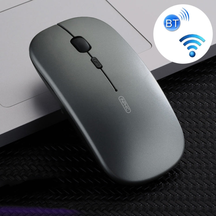 Inphic PM1 Office Mute Wireless Laptop Mouse, Matte, Battery Display, Bluetooth