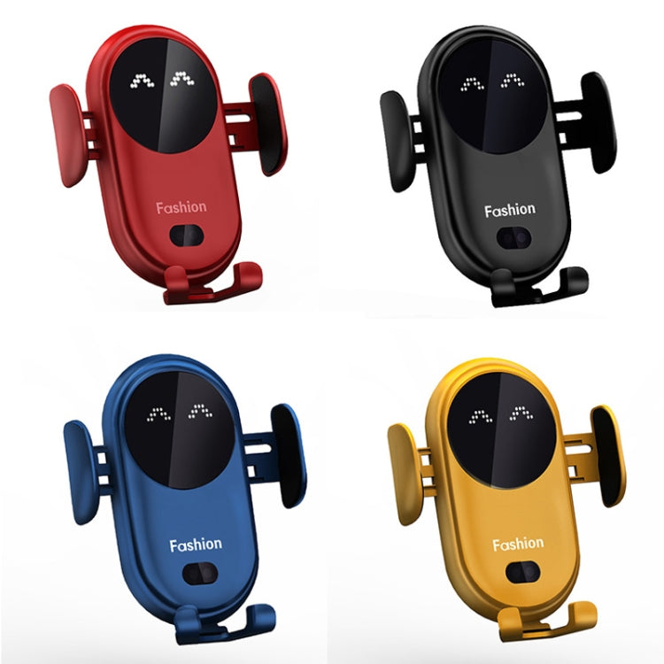 Smart Infrared Sensor Car Wireless Charger Car Holder Mobile Phone Wireless Charger, Black, Red, Yellow, Blue, Black  (With Suction Cup Bracket), Red  (With Suction Cup Bracket), Yellow  (With Suction Cup Bracket), Blue  (With Suction Cup Bracket)