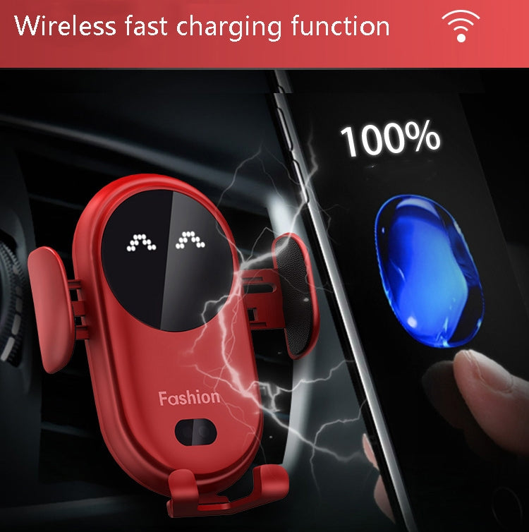 Smart Infrared Sensor Car Wireless Charger Car Holder Mobile Phone Wireless Charger, Black, Red, Yellow, Blue, Black  (With Suction Cup Bracket), Red  (With Suction Cup Bracket), Yellow  (With Suction Cup Bracket), Blue  (With Suction Cup Bracket)